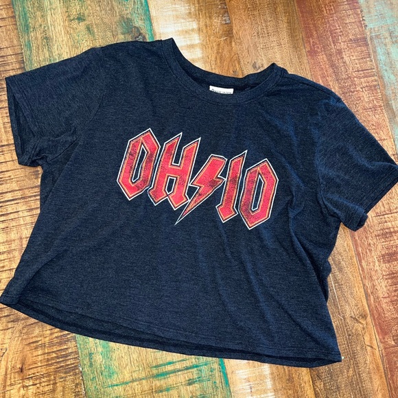 Where I’m From OHIO short sleeve cropped tshirt. SZ. Large. EUC - Picture 1 of 4